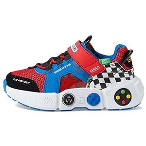 Skechers Boy's 402260l Blmt Sneaker, Blauwe Synthetische Rode Textiel Multi Trim, 33 EU