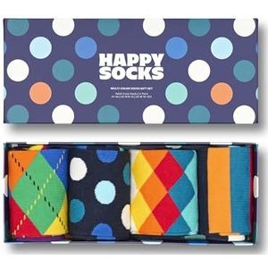 Happy Socks Kleurrijke en Leuke Sokken 4-Pack Multi-color Socks Gift Set Maat 36-40