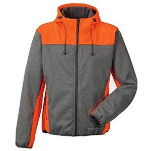 Planam 3732060 outdoor contrast softshelljas, grijs/oranje, maat XXL