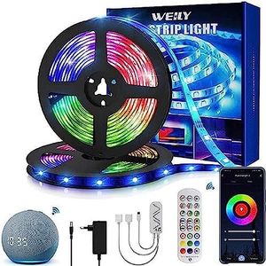 15M Wifi LED Strip, WEILY 15M Flexibele Kleur Veranderende Smart RGB Telefoon Controle Led Light Strip [Energie-efficiëntieklasse A+++]