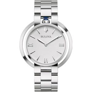 Bulova Vrouwen Analoge Quartz Horloge met Roestvrij Staal Band 96L306, Zilver, Armband