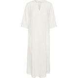 Kaffe - Milia - Midi-jurk - Zwart - Viscose en Linnen - Steekzakken opzij