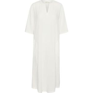 Kaffe - Milia - Midi-jurk - Zwart - Viscose en Linnen - Steekzakken opzij