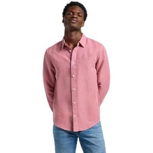 Lee Heren patch shirt, Garment Dye Mauve, L