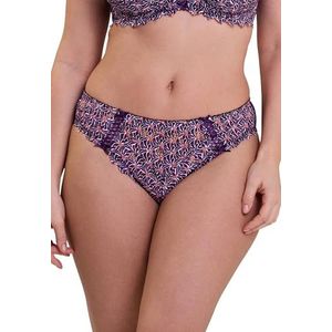 SANS COMPLEXE -Slip met bedrukte kant Arum mozaïek paars, Blackberry Graphic Print, 36-38