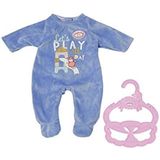 Baby Annabell 706244 Little Romper-Clothing for 36cm Dolls-for Toddlers Ages 12 Months & Up-Easy for Small Hands-Includes Romper & Hanger-Blue