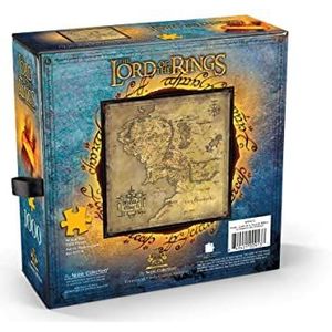 The Noble Collection Lord of The Rings Map of Middle Eartgh Jigsaw Puzzel - 60 x 60 cm oversized puzzel - Lord of the Rings film Set film Props Wall - geschenken voor familie, vrienden