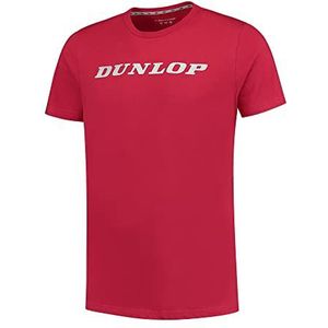 Dunlop Sports Essentials Kids Tee Tennis Shirt voor kinderen, uniseks, donkerrood, 128 cm