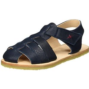 Pololo Unisex kinderen Ibiza lederen blauwe sandalen, lichtblauw, 23 EU