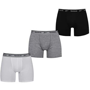 Reebok Heren Heren Reebok Sport Trunk Ainslie 3pk Zwart/Wit/Grijs Marl, Zwart/Wit/Grijs Marl, XL