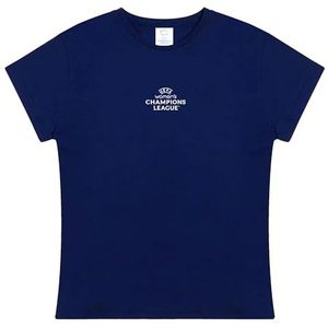 UEFA Dames Champions League T-shirt - groot, marineblauw, UWCL, officieel gelicentieerde merchandise, ronde hals, 100% katoen, geweldig voetbalcadeau-idee