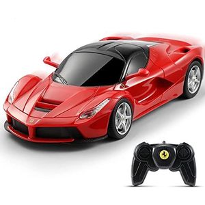 SainSmart Jr. Ferrari op afstand bestuurbare auto voor kinderen, gelicentieerde LaFerrari-modelauto, 1:24 RC speelgoedauto, speelgoed, cadeau 3-18 jaar, jongen meisjes, rood, laferrari-rood