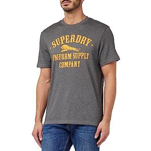 SUPERDRY Vintage Speedway Tee hemd heren, grijs, zwart, twist grit, S
