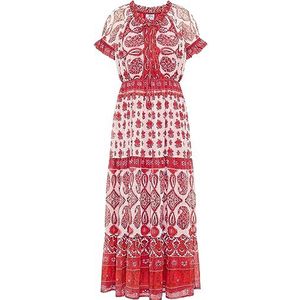 EYOTA Dames maxi-jurk met allover-print 15926568-EY01, blauw meerkleurig, L, Maxi-jurk met allover-print, L