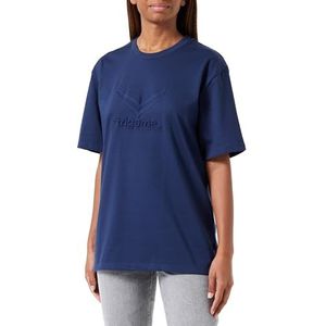 Heavy Oversized T-shirt met 3D-motief, nachtblauw, L