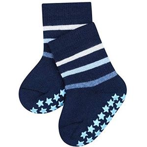 FALKE Uniseks-baby Slippersok Multi Stripe B HP Katoen Noppen op de zool 1 Paar, Blauw (Marine 6120), 62-68