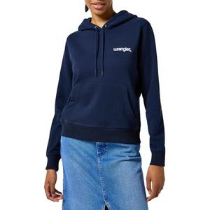 Wrangler Regular hoodie met capuchon voor dames, Donkerblauw, M