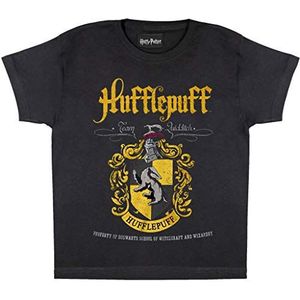 Harry Potter Hufflepuff Crest. T-shirt, Volwassenen, 110-170, Mädchen Hufflepuff., Officiële Koopwaar