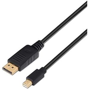 AISENS A124-0131 - DisplayPort-kabel (2 m, DisplayPort, Mini DisplayPort, mannelijk, goud)