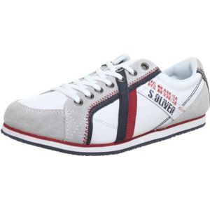 s.Oliver Casual 5-5-13611-20 Herensneakers, wit wit kam 197, 40 EU