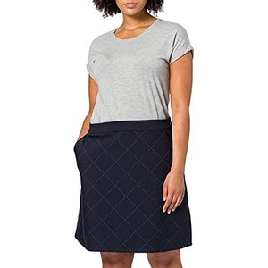 TOM TAILOR Dames geruite jersey rok 1024174, 25961 - Navy Gridcheck, 36