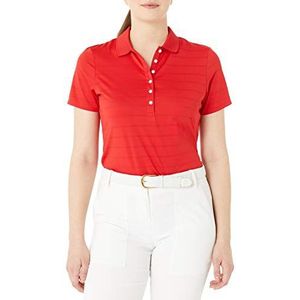 Callaway Golfpolo met korte mouwen voor dames, piqué, open gaasstof, Salsa, L