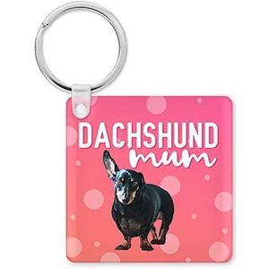 Grappige nieuwigheid sleutelhanger cadeau | Beste vriend werk Collega verlaten werk aanwezig | Teckel moeder | Key Accessory Silly Joke | KBH21, Meerkleurig, 5.8cm x 5.8cm