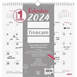 Finocam - Wandkalender 2024 Chic voor het schrijven van januari 2024 - december 2024 (12 maanden) Catalaans wit