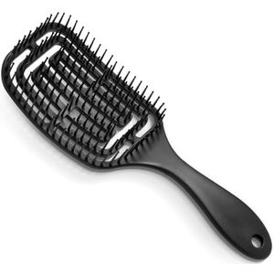 Brencco Ontwarren haarborstel, professionele gebogen ventilatie, haarborstel voor steil, krullend en nat haar, kam voor vrouwen/mannen/kinderen