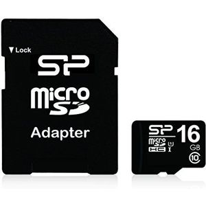 Silicon Power microSDHC Class10 16GB MicroSDHC UHS-I klasse 10 geheugenkaart - geheugenkaarten (16 GB, microSDHC, klasse 10, UHS-I, 40 MB/s, zwart)