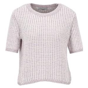 Marc OPolo Denim damestrui met korte mouwen, losse pasvorm, Light Purple Multi 01, M