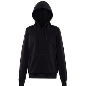 Nally Modieuze trui hoodie voor dames polyester zwart maat XL, zwart, XL