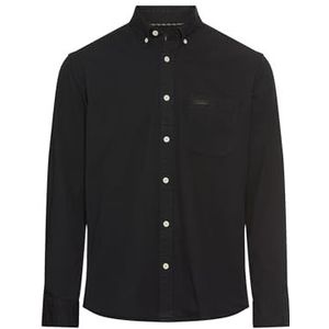 camel active - Longsleeve Shirt - Zwart - Met Button-down Kraag