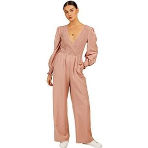 LITTLE MISTRESS Koraal Gingham Jsuit Jumpsuit voor dames, KORAAL ROOS, 38
