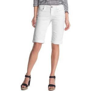 edc by ESPRIT Dames Jeans Short Normale tailleband, 042CC1C006, Weiß (Dummers White 114), 30