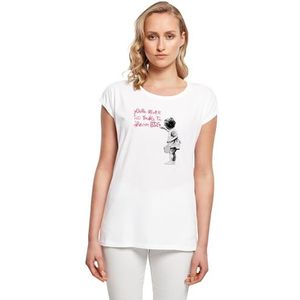 Merchcode Dames T-Shirt Ladies Dream Big T-shirt, Loose Fit, Katoen 100%, XS, wit, XS