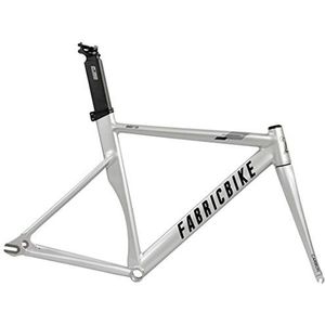 FabricBike AERO - fixed gear bike frameset, single speed fixie frameset, aluminium frame en carbon voorvork, 3 maten, 2.145g (M maat) (Space Grey & Black, S-49cm)