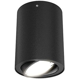 Briloner Leuchten LED opbouwlamp, plafondlamp GU10, reflector draaibaar, 400 lumen, 3.000 Kelvin, zwart, Ø 8 cm, 5 W