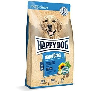 Happy Dog 60694 NaturCroq Junior – compleet voer met kruiden voor jonge honden vanaf 7 tot 18 maanden – 1 kg inhoud
