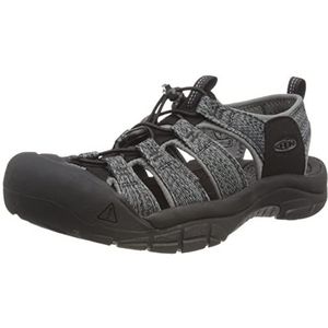 KEEN Newport H2 gesloten teen watersandalen voor heren, Zwart/Staal Grijs, 41.5 EU