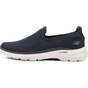 Skechers Heren Go Walk 6 Motley Sneaker, Navy Textiel Synthetisch, 39.5 EU