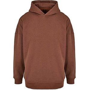 Build Your Brand Mannen Oversized Cut on Sleeve Hoody Hooded Sweatshirt, Schors, S