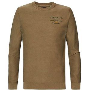 Petrol Industries Knitwear Basic pullover voor heren, Smokey Sand, 3XL