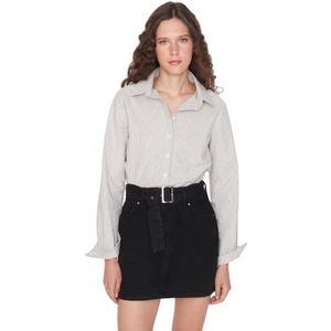 TRENDYOL Dames Mini A-lijn Denim Rock Skirt, Black, 36, Schwarz, 36