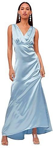 Galajurk - Effen - Satijn - V-hals - Mouwloos - Gedrapeerd