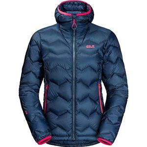 Jack Wolfskin, Argo Peak Jacket, Winddicht Donsjack, Dark Indigo, L, Vrouw