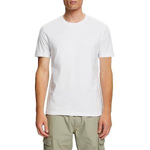 ESPRIT T-shirt met ronde hals van pima-katoenen jersey, wit, L