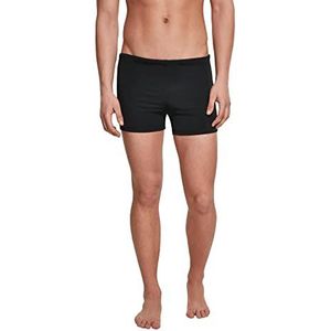 Urban Classics Heren zwembroek Basic Swim Trunk, aansluitende mannen badmode verkrijgbaar in vele kleuren, maten XS - XXL, zwart (Black 00007), XXL