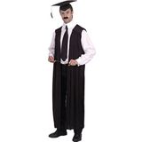 Smiffys Carnavalskostuum voor heren, lange zwarte badjas als opvoeder