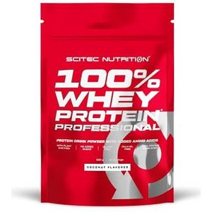 Scitec Nutrition 100% Whey Protein Professional - Verrijkt met extra aminozuren & spijsverteringsenzymen - Glutenvrij - Zonder palmolie, 500 g, Kokosnoot